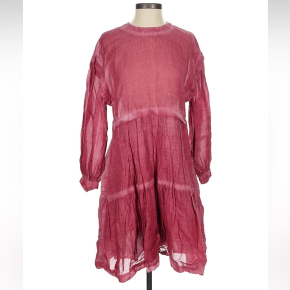 Sea New York | Yara Puff Sleeve Dress‎ in Rhubarb XXS - Picture 4 of 7